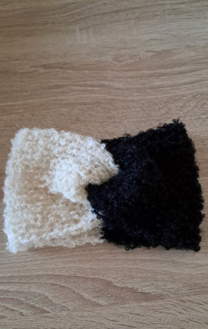 Opaska na głowę panda zalpaci boucle.handmade.
