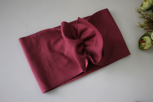 Opaska szeroka turban falbanka wrzos