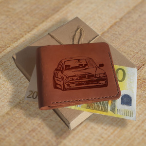Prezent dla fana bmw portfel skórzany z grawerem