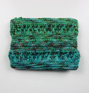 Szydełkowa kosmetyczna handmade szmaragd