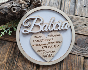 Tabliczka drewniana na dzień babci