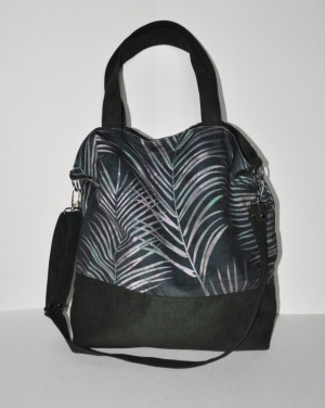 Torba - worek xxl - print liście palmy