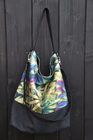 Torba worek xxl - print monstera