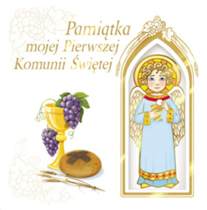 Pamiątka mojej Pierwszej Komunii Świętej z Aniołkiem