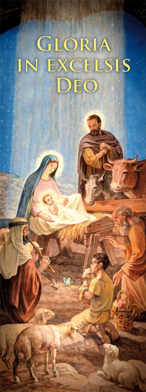 Baner na Boże Narodzenie, "Gloria in Excelsis Deo" 75x200cm