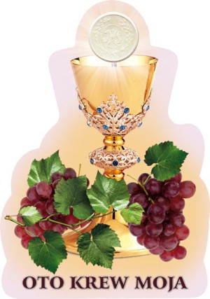 Emblemat eucharystyczny plakat Boże Ciało Pierwsza Komunia Święta - 25 sztuk
