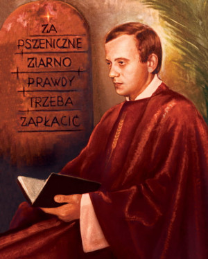 Plakat religijny Błogosławiony Ksiądz Jerzy Popiełuszko