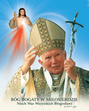 Plakat religijny Święty Jan Paweł II, Jezu Ufam Tobie