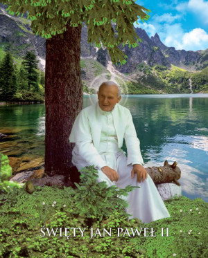 Plakat religijny Święty Jan Paweł II