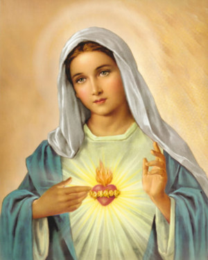 Plakat religijny Serce Maryi