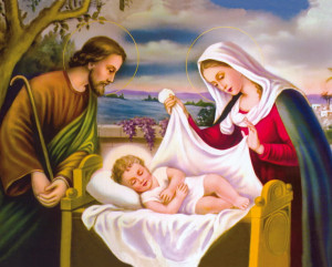 Plakat religijny Święta Rodzina