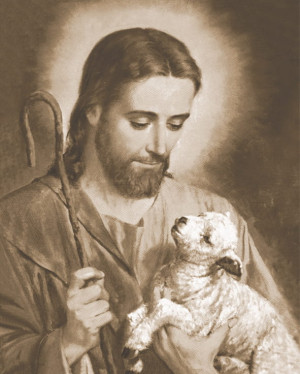 Plakat religijny Jezus Chrystus Dobry PasterZ