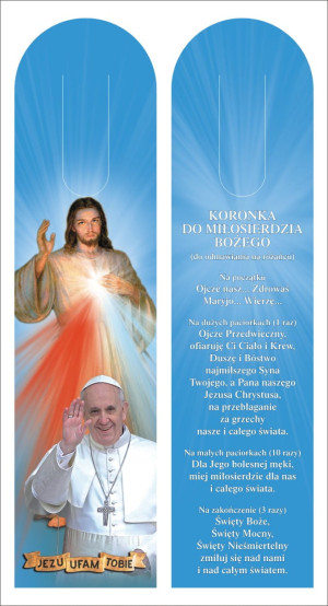 Zakładki - Jezus Miłosierny, Papież Franciszek - 50 szt.