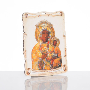 Obrazek religijny Matka Boża Częstochowska Bursztynowa