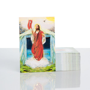 Obrazki Wielkanocne - Jezus Zmartwychwstały Grób Pański