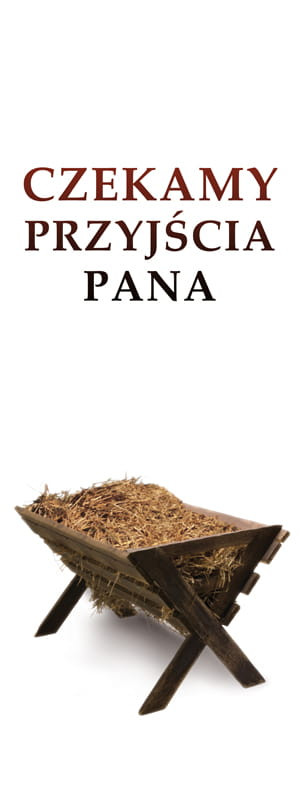 Baner na Boże Narodzenie "Czekamy przyjścia Pana" 75x200 cm