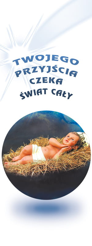 Baner na Boże Narodzenie "Twojego przyjścia czeka świat cały" 75x200cm