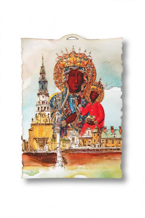 Obrazek religijny Matka Boża Częstochowska w sukni wdzięczności, Jasna Góra