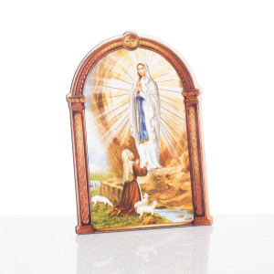 Obrazki święte Matka Boża Lourdes - z podstawką - 5 szt.