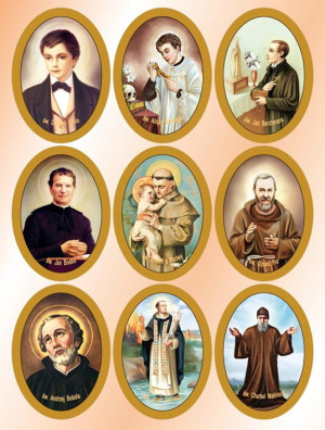 Naklejki religijne Święci - 25 arkuszy