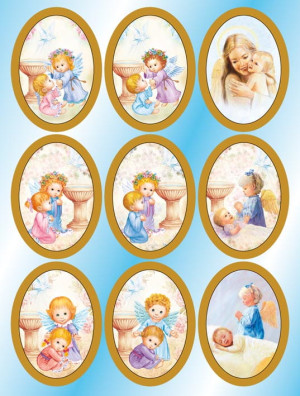 Naklejki religijne Anioł Stróż - 25 arkuszy
