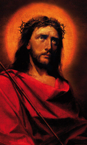 Tło do Ciemnicy - Jezus Chrystus w koronie cierniowej 150x250cm