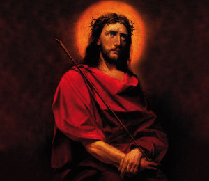 Tło do Ciemnicy - Jezus Chrystus w koronie cierniowej 150x130cm