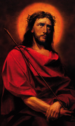 Tło do Ciemnicy - Jezus Chrystus w koronie cierniowej 150x250cm