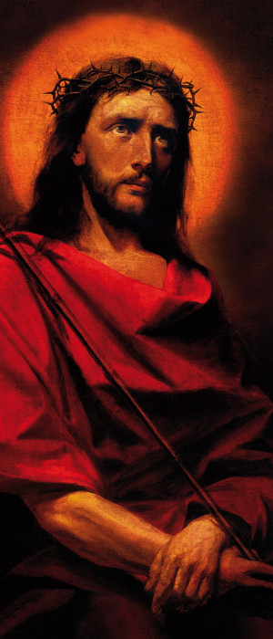 Tło do Ciemnicy - Jezus Chrystus w koronie cierniowej 150x350cm