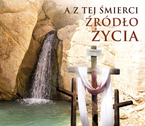 Tło do Grobu Pańskiego "A z tej śmierci źródło życia" 150x130cm