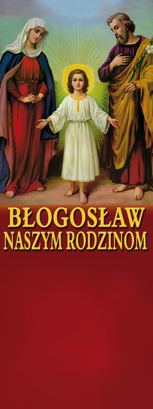 Baner religijny Święta Rodzina - 75x200cm