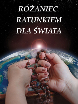 Baner na Różaniec "Różaniec ratunkiem dla świata.." 75x100 cm