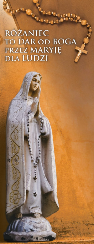 Baner na Różaniec "Różaniec to dar od Boga .." 50x130 cm