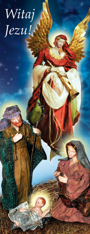 Baner na Boże Narodzenie "Witaj Jezu!" 50x130 cm