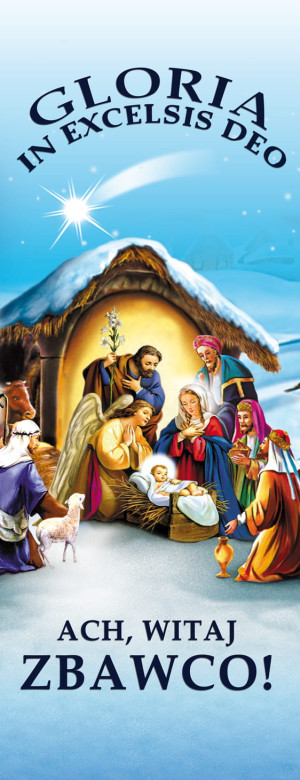 Baner na Boże Narodzenie, "Gloria in Excelsis Deo" 50x130 cm