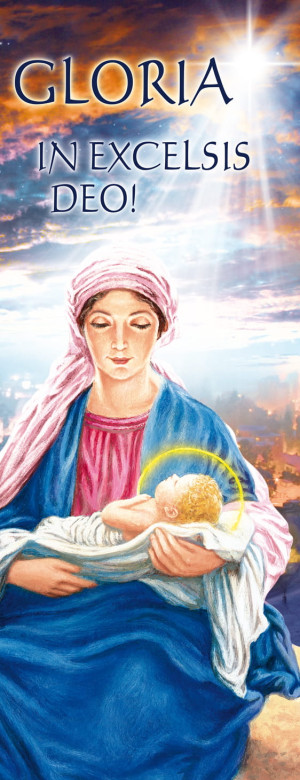 Baner na Boże Narodzenie, "Gloria in Excelsis Deo" 50x130 cm