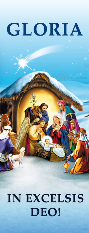 Baner na Boże Narodzenie, "Gloria in Excelsis Deo" 50x130 cm