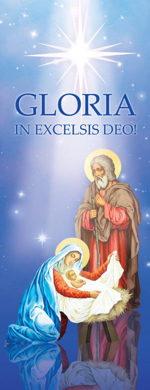 Baner na Boże Narodzenie, "Gloria in Excelsis Deo" 50x130 cm