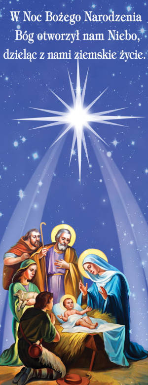 Baner na Boże Narodzenie "W noc Bożego Narodzenia" 50x130 cm