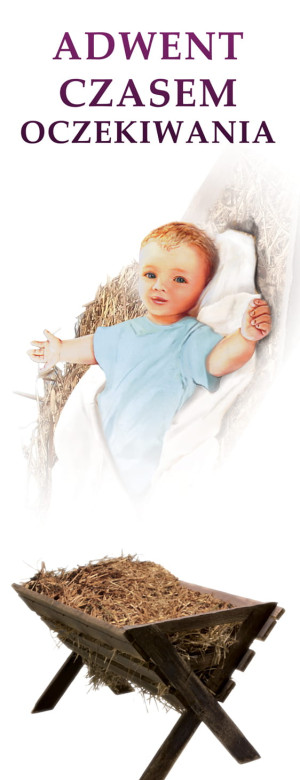 Baner na Boże Narodzenie "Adwent czasem oczekiwania" 50x130 cm