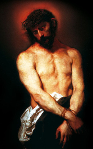 Tło do Ciemnicy, Jezus Chrystus, czarny 155x140cm