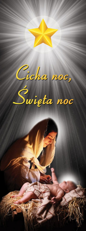 Baner na Boże Narodzenie, "Cicha noc, święta noc" 75x200 cm