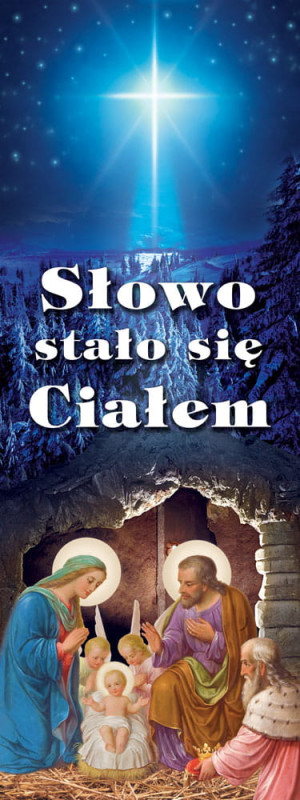 Baner na Boże Narodzenie, "Słowo stało się ciałem" 75x200 cm