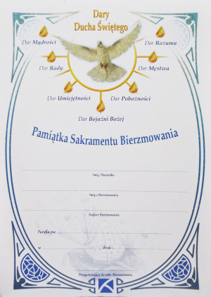 Pamiątka Sakramentu Bierzmowania