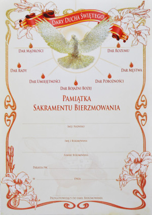 Pamiątka Sakramentu Bierzmowania
