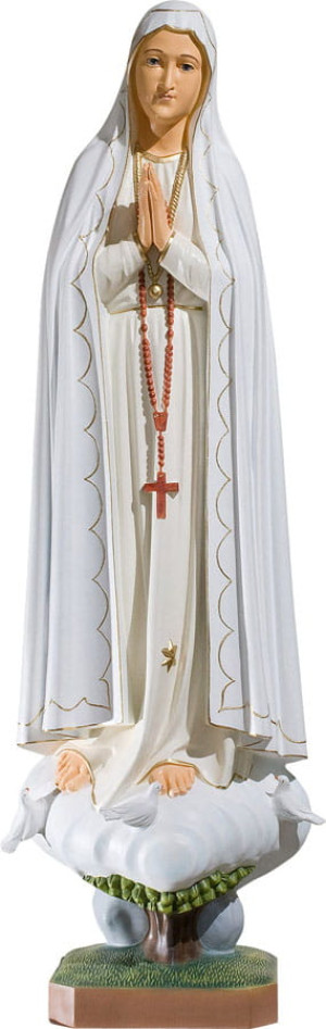 Figura - Matka Boża Fatimska (z gołąbkami) - 80 cm