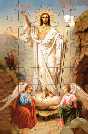Puzzle Wielkanocne - Chrystus Zmartwychwstały - 10 szt.