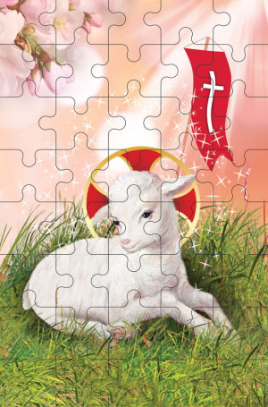Puzzle Wielkanocne - Baranek Boży - 10 szt.