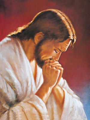 Plakat religijny Jezus Modlący się