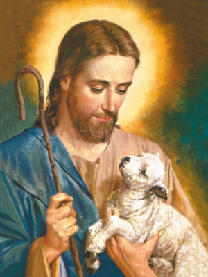 Plakat religijny Jezus Chrystus Dobry Pasterz